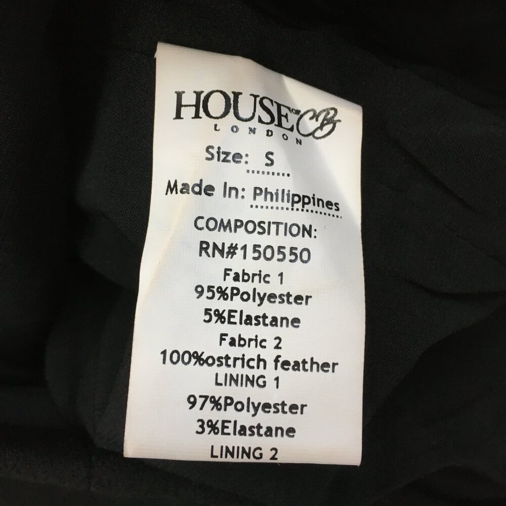HOUSE OF CB Black Feather Inserts Sleeveless Dress - Picture 3 of 10